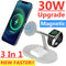 3 in 1 30W Magnetic Wireless Charger Stand For iPhone 14 13 12 Apple/Samsung Watch 5-8 & Airpods.