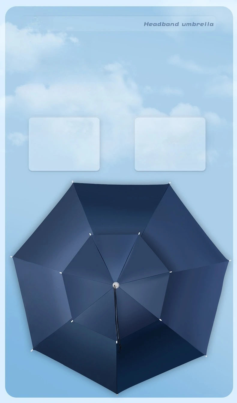 Head Mounted Sunshade Or Rain Umbrella Hat
