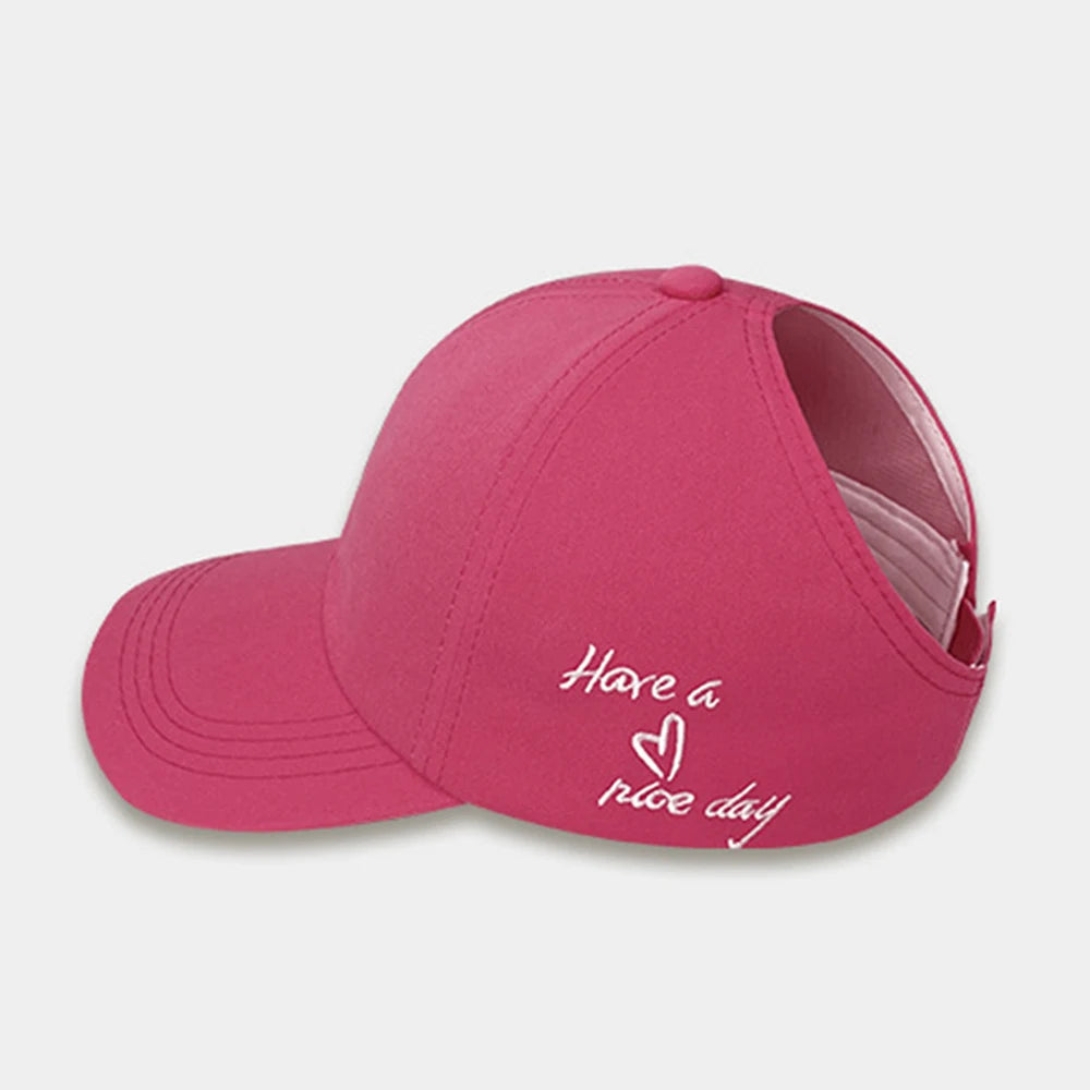 Sporty Ponytail Cap With Snapback