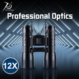 TOPOPTICAL 12x32 Compact Professional Portable Binoculars For Hunting or Birdwatching.