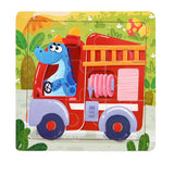 11x11cm Wooden 3d Cartoon Puzzle
