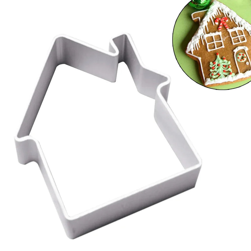 Aluminum Christmas gingerbread house mold.