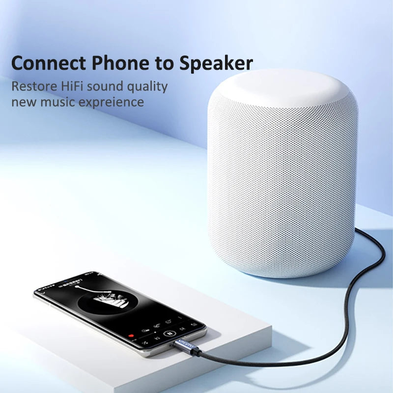 Type C to 3.5mm Jack AUX Cable Audio DAC Chip 4 Poles Microphone 3 5 HiFi Headset Adapter for Samsung Google Pixel Huawei Xiaomi