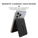Leather Magnetic Cellphone Card Holder For IPhone 12 13 14 15 16 Pro Max Plus