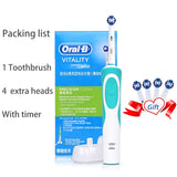 Oral B 3D Whiten Electric Adult Toothbrush With Gift Brush Heads.