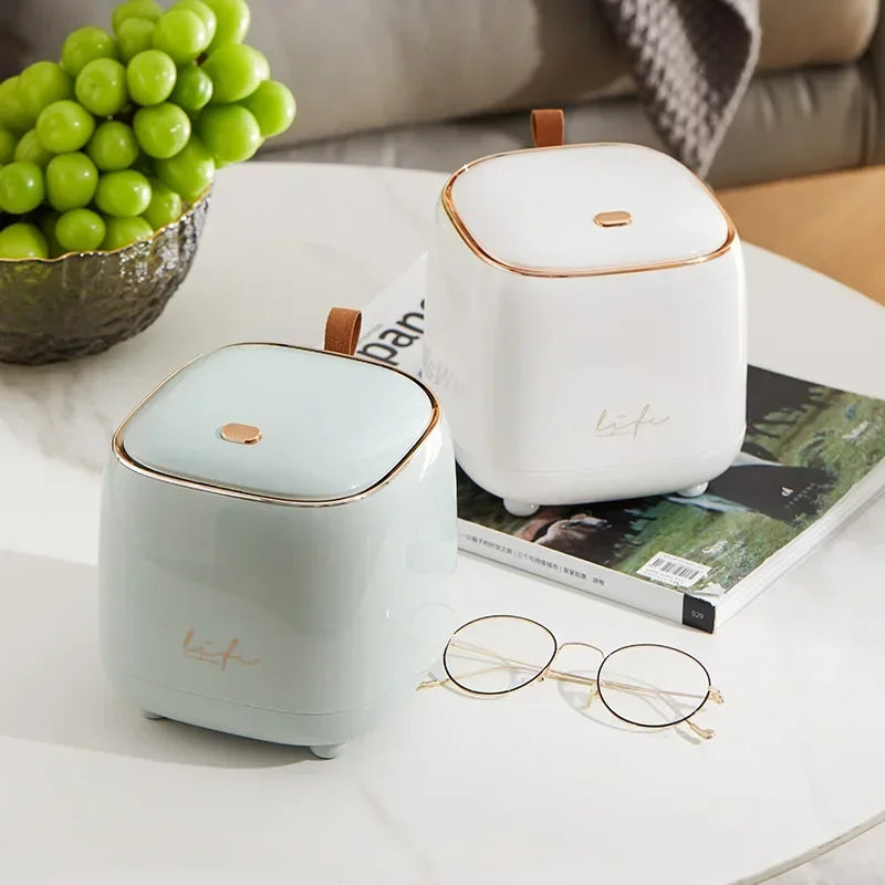 Mini Desktop Trash/Storage Bucket With Press Opener