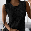 Elegant Floral Lace Sleeveless Tops.