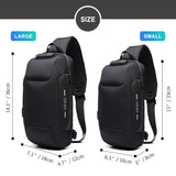 OZUKO Multifunction Waterproof Anti-theft Crossbody Bag for Men And Women