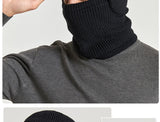 Men Or Women's Knitted Neck Scarf And Hat With Extra Ear Protection