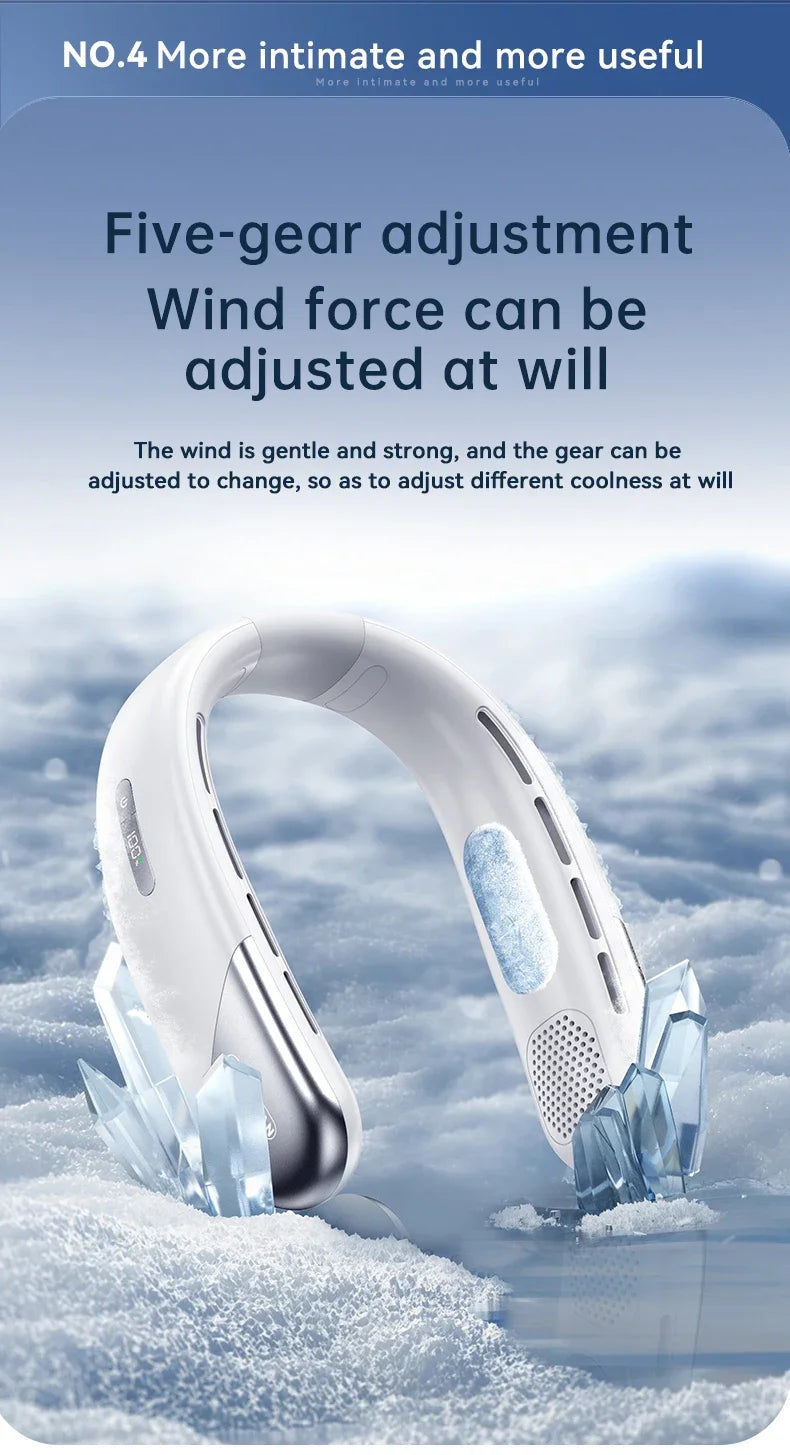 Xiaomi 5-speed 8000MAH Rechargeable Neck Fan With LED Digital Display
