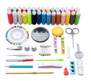 Complete Sewing Kit Set with Thread, Needles, Scissors And Measuring Tape.  Great For Home Or Travel.