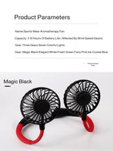 LED Rechargeable 3 Speed Silent Neck Fan