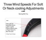 LED Rechargeable 3 Speed Silent Neck Fan