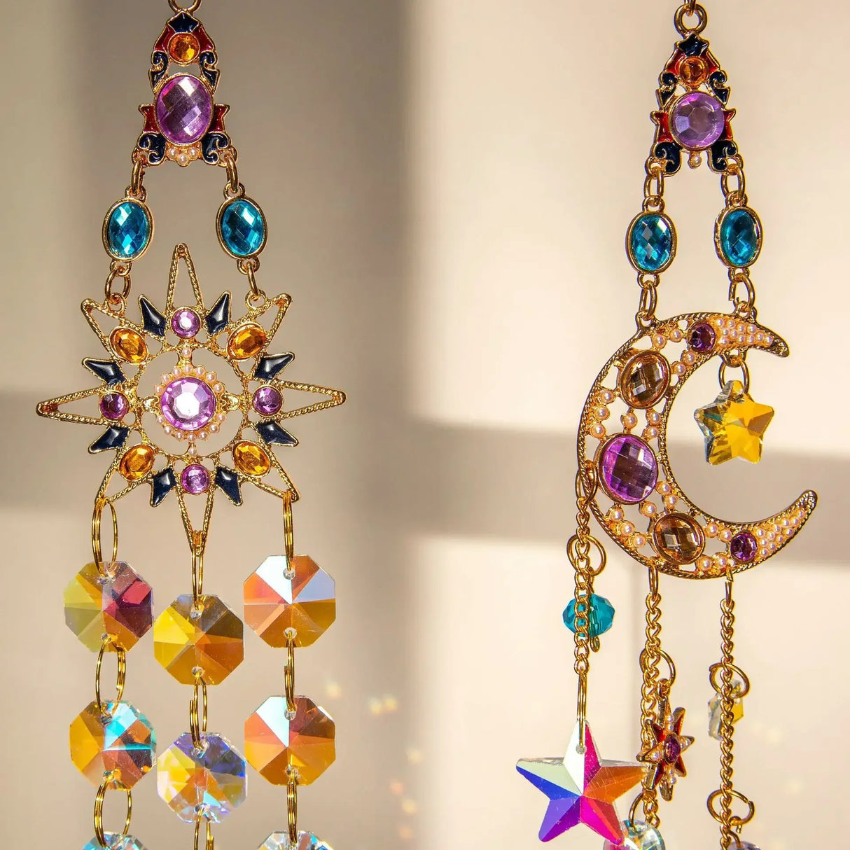 Window Or Garden Hanging Sun Catchers with Crystals And Rhinestones