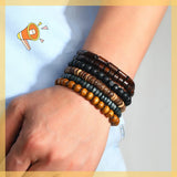 Multi-layer Elastic Buddha Beaded Bracelets