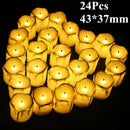 6/24Pcs Flameless LED Battery Powered Candles.