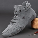 Men's Genuine Leather Light Lace-Up Ankle Boots