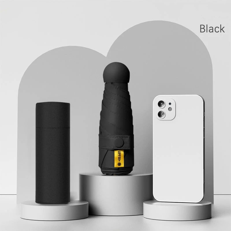 UPF50+ Mini Vinyl Capsule Folding Umbrella