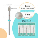 HYTOOS 5Pcs/Set Diamond Nail Drill Bits To Clean Cuticles And Nails