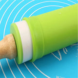 Silicone Non-Stick Rolling Pin With Plastic OR Wooden Handle. Pas