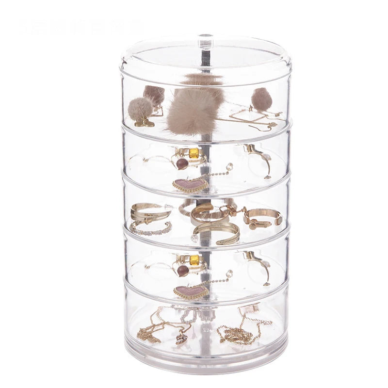 Transparent Rotatable Jewelry Organizer Box