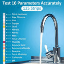 Quality Testing Strips for Drinking Water. 125 Strips With 16 Testing Results Such As Lead, Fluoride, PH, Iron Levels.