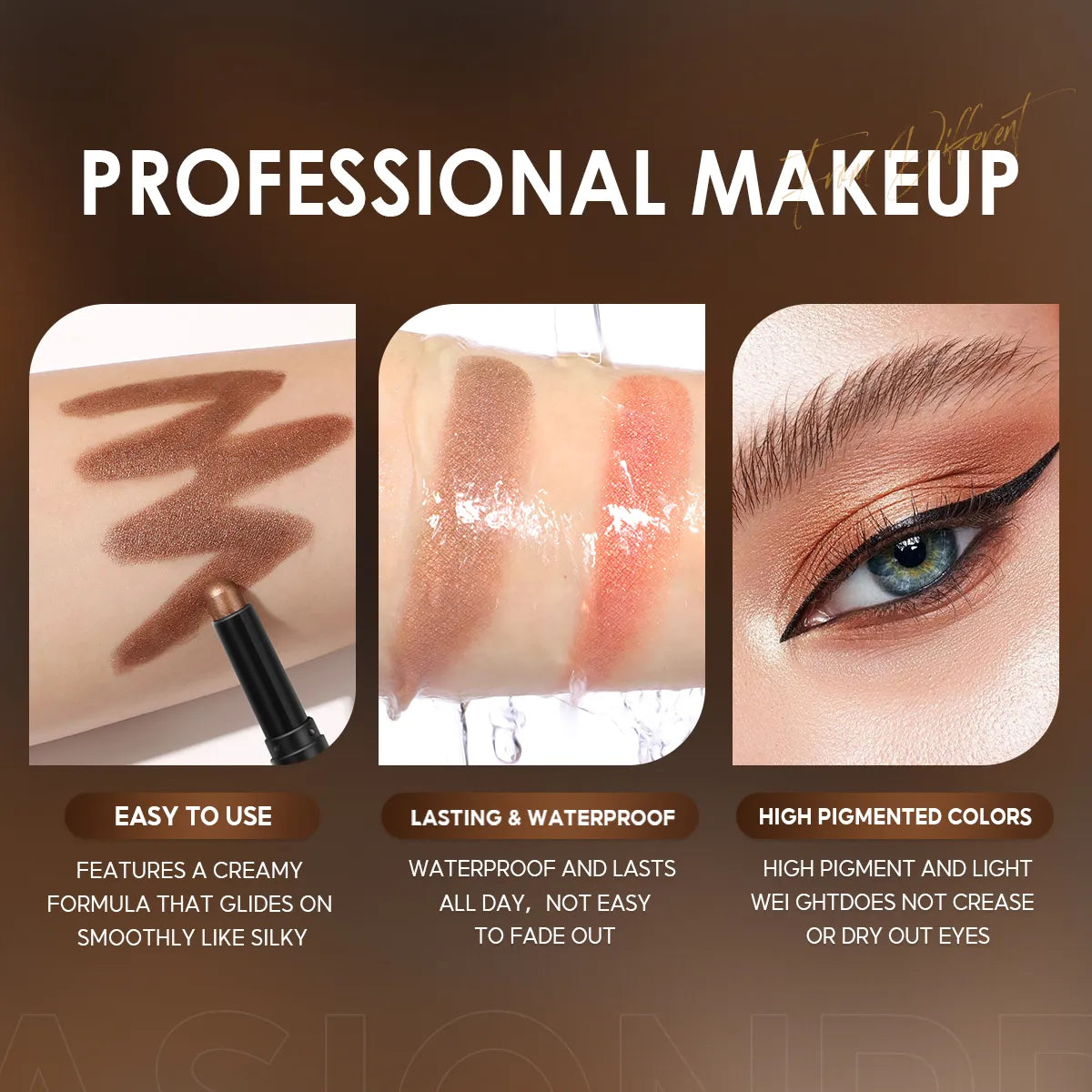 FOCALLURE 24 Pearlescent, Waterproof Eyeshadow Colors.