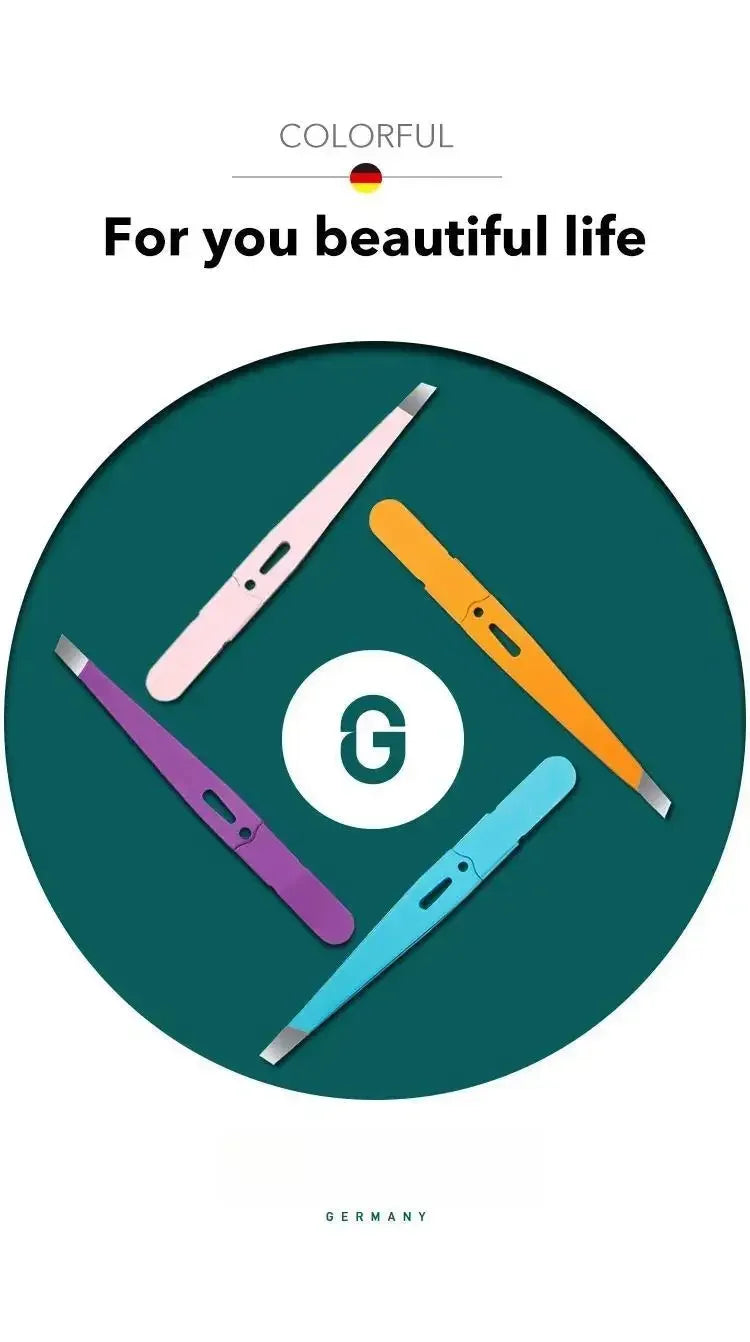MR.GREEN Colorful Stainless Steel Eyebrow Tweezers