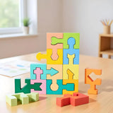 16 Pieces Wooden Jigsaw Puzzle for Boys Girls Ages 4-6