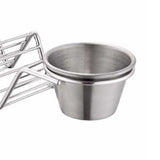 Stainless Steel Taco Holder Set With 2 Sauce Cup Holder