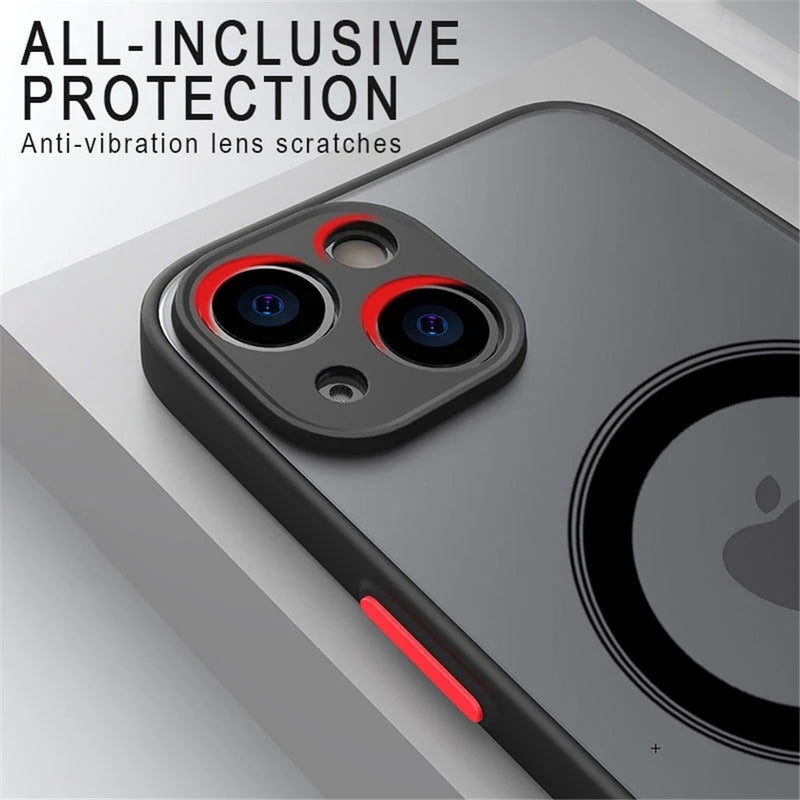 Luxury Magnetic For Magsafe Wireless Charge Phone Case For iPhone 13 14 12 11 Pro Max Mini X XR XS 14Plus Shockproof Armor Cover