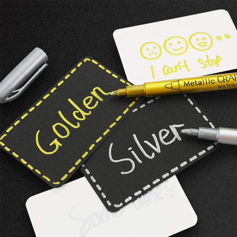 Gold Or Silver 2/1Pc  Metallic Permanent Art Marker