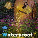 LED, Solar Watering Can With Waterfall Lamp.
