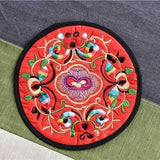 4PCS/set Embroidery Cloth Protective Coaster Mats