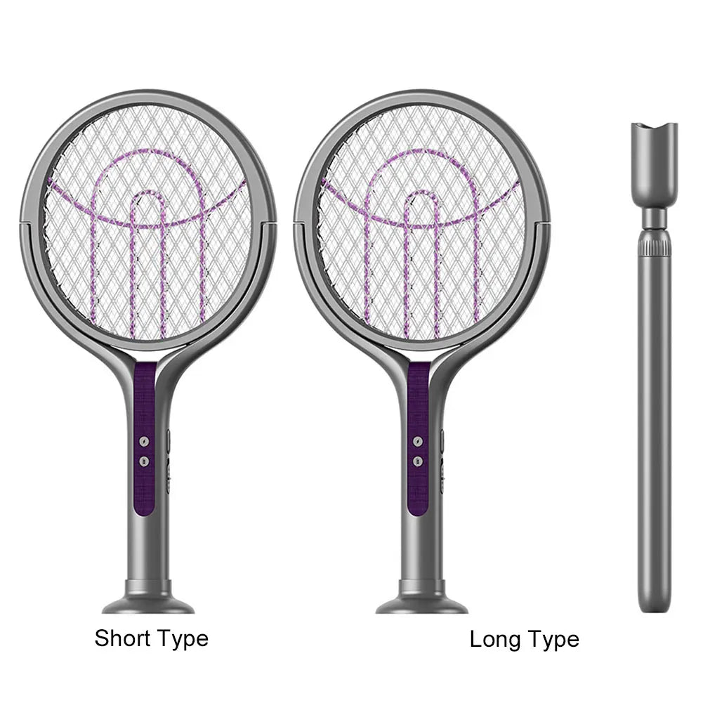 Rechargeable Long Or Short Electric 2 in 1 Fly And Mosquito Zapper With Rotating Head