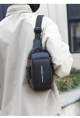 Men's Anti Theft USB Charging Crossbody Bag