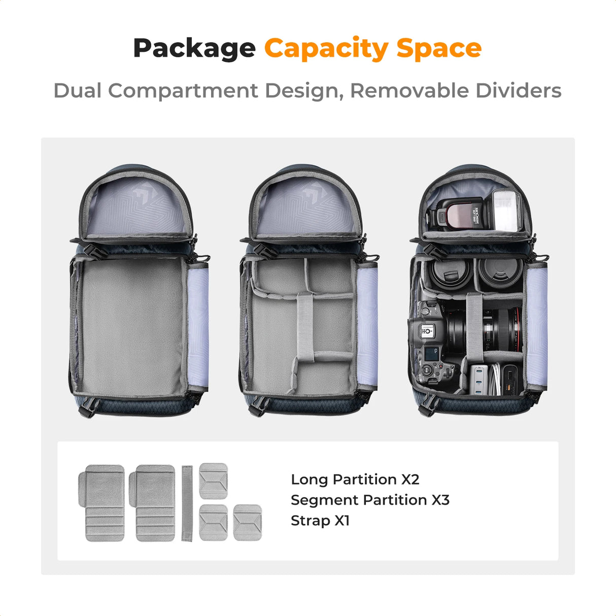 K&F Concept Waterproof 10L DSLR/SLR Sling Camera Backpack