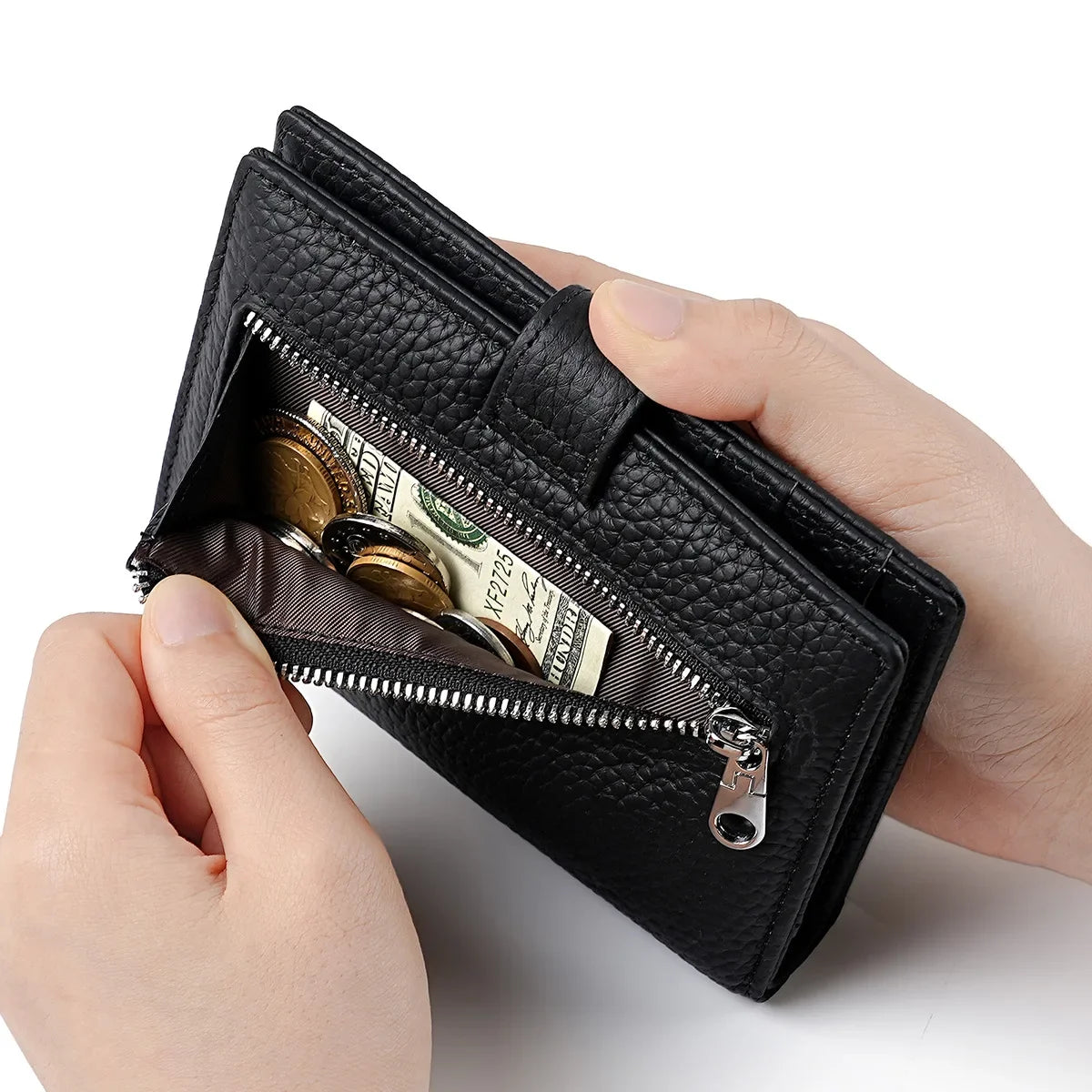 Men Or Women's RFID Slim Leather Passport Holder With Card And Money Slots