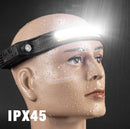 USB Rechargeable Head Lamp/Flashlight USB Rechargeable LED COB Built-in Battery With 5 Lighting Modes.