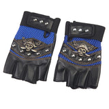 men and women's PU leather fingerless gloves
