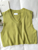GOPLUS V-Neck Knitted Pullover Sweater Vest.