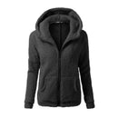 Women 's Winter Lamb Fleece Hoodies With Zipper