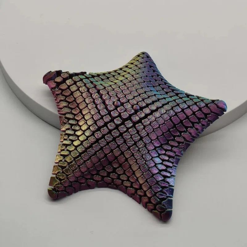 3D Printed Articulated Starfish Stress Relief Fidget Toy For Kids and Adults