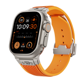 Silicone Sports Strap for Apple Watch Ultra 2/1 49mm Series 9 8 7 45mm 44mm Or IWatch 6 5 4 3 Se 44mm 42mm