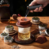 Wooden Smoke Infuser For Old Fashioned Bourbon Drinks