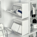 Wall Mounted Qtip Cotton Ball Floss Canisters With Lids