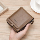 Men's Pu Leather Wallet With Zipper.