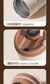 450ml  Temperature Display Thermos Premium Stainless Steel Coffee Cup