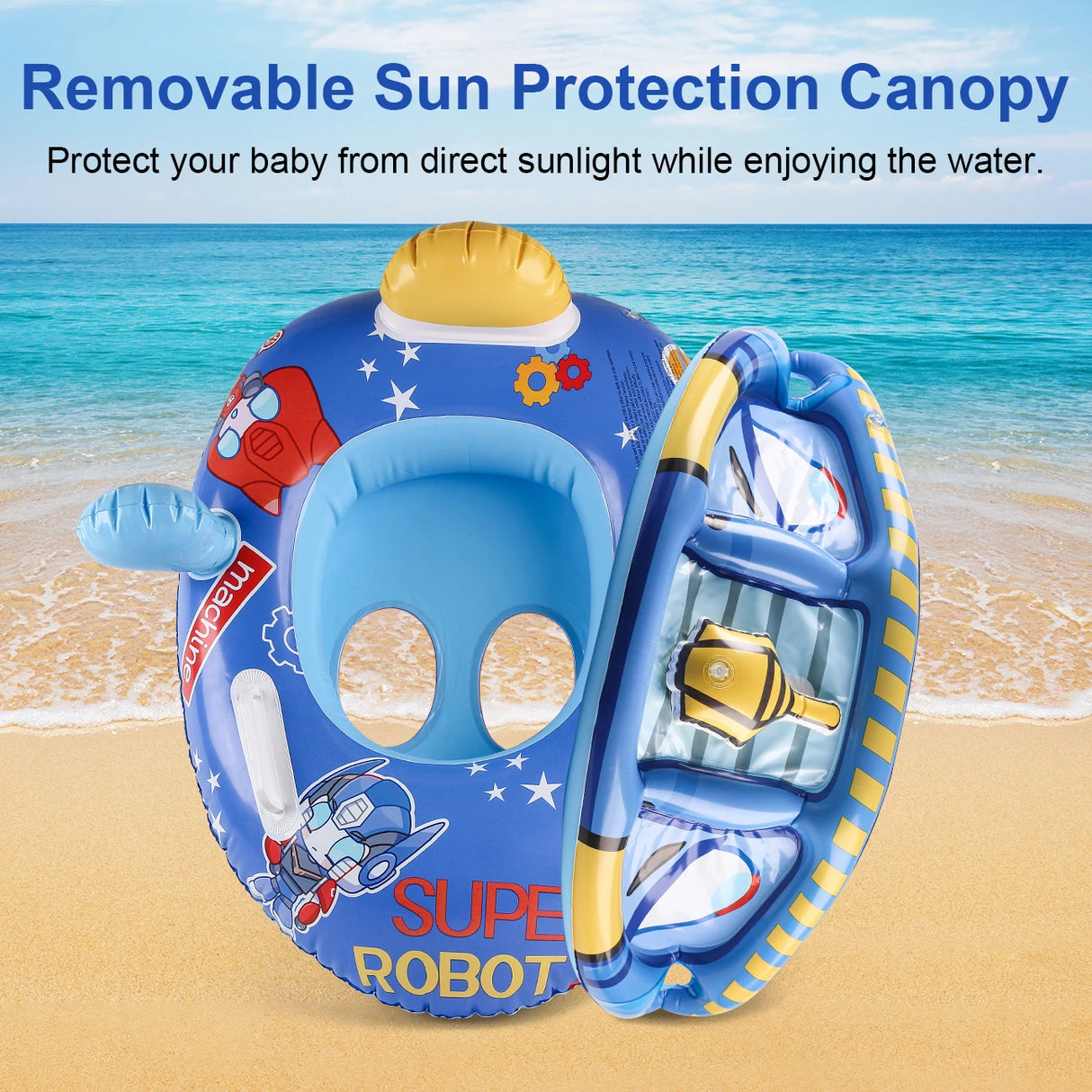 1PC Swim Safety Seat With Removable Sunshade