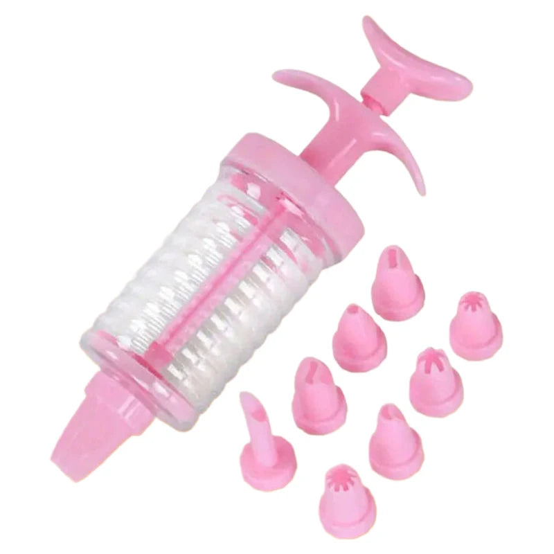 Plastic 8 Pipe Baking Nozzle Dispenser With Syringe